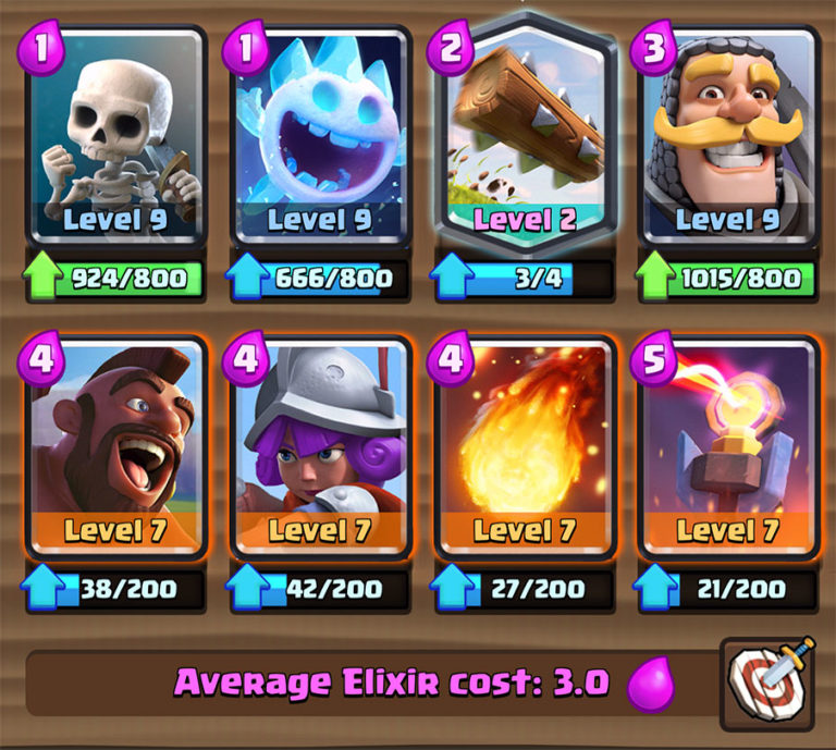 best deck in clash royale arena 6